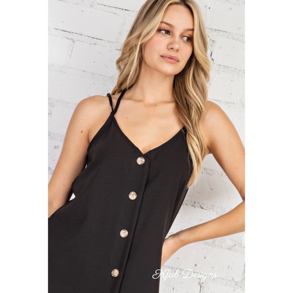 ❤️LAST! V Neck Double Adjustable Strap Button Top! - Picture 4 of 5